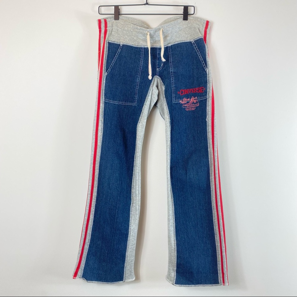 Converse Denim Stripe Sweatpant Joggers Chuck Taylor Logo